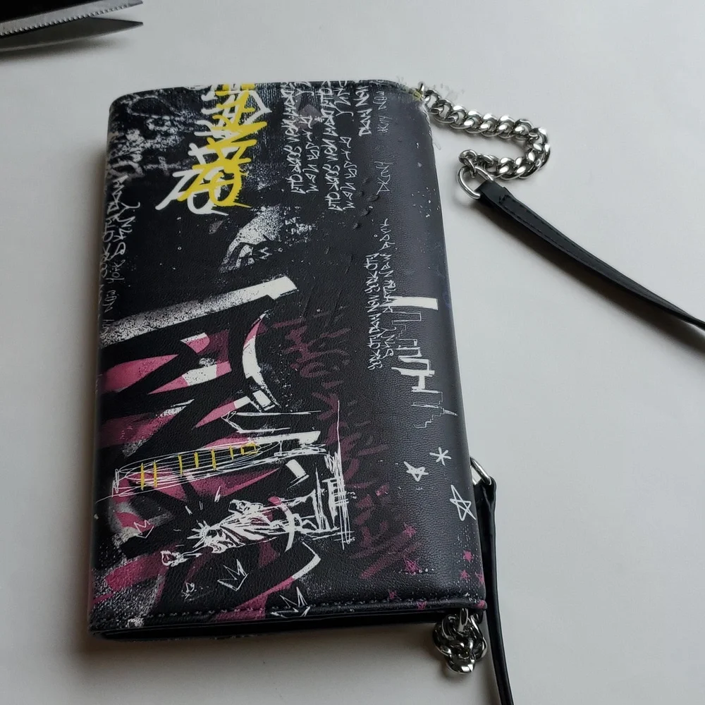 DKNY Graffiti Wallet on a Chain Crossbody - Picture 8 of 9
